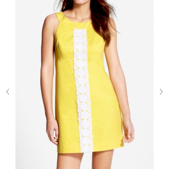 Lilly Pulitzer Dresses & Skirts - NWT Lilly Pulitzer Jacqueline Yellow Embroidered Lace Applique Dress resort